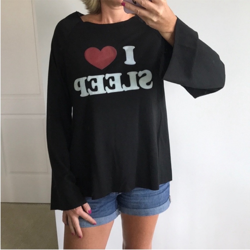 Black 'I Love Sleep' Long Sleeve Shirt - Picture 3 of 7